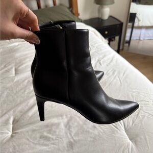 Nine West Black Pointed-Toe Stiletto Ankle Boots